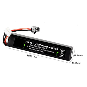 11.1v Lipo Battery for Water Gun 3S 11.1V 2000mAh 30C 452096 battery for Mini Airsoft BB Air Pistol Electric Toys Guns Parts