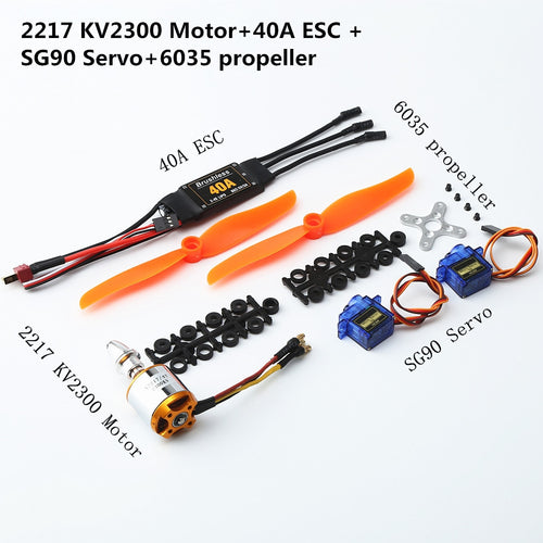 New style A2217/A2212 2200KV / 1000KV Brushless Motor 30A / 40A ESC SG90 9G Micro Servo With T plu for RC Fixed Wing Plane