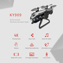 Drone KY909 HD 4K WiFi video live fpv drone light flow keep height quad-axis aircraft one-button take-off drone with camera
