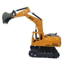8CH Simulation toy RC excavator toys with Musical and light Children's Boys RC truck Beach toys RC Engineering car tractor