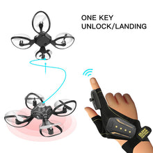 2019 New Original W606-16 Valcano Gloves Control Interactive Mini Drone Quadcopter Wifi FPV 480P Camera RC Helicopter Quadcopter