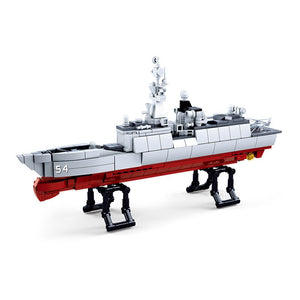 Navy Battle Ship Aircrafted Carrier Compatible Legoed ruiser Military Submarine Naval Destroyer Warship Model Building Block Toy