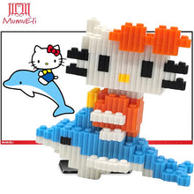 MUMUELI Mini Cute Cat Assembly DIY Anime Figure 3D Building Model Kit Blocks Crafts for Girl Children Kids Resin Toys DTSET-1