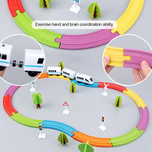 Electric Train Set Toy Train Magnetic Assembled Building Blocks Children's Wooden Educational Toys For Kids Boys Girls