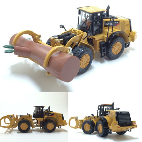 Jing bang 1:50 Alloy Model Car Wheel Forklift Wood Grabbing Car CHILDREN'S Toy Engineering Vehicle Model Car Model Toy