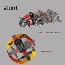 2.4G 2 In 1 Land Air Fly Motorcycle Headless Mode Remote Control Four-axis Drone Racing Stunt Motorcycle Toys For Children Gift