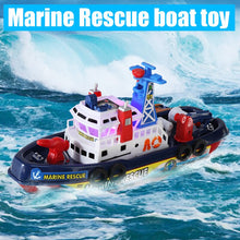 Fast Speed Music Light Electric Marine Rescue Fire Boat Baby Shower Bath Toys with LED Music For Kids Toy Gift