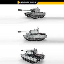 952PCS 2.4G RC Military Tank DIY Assembly set Stainless Steel Remote Control Model Toy Built-in 3.7V 300MAh lithium battery