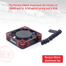 The New Rocket Cooling Fan 40mm Aluminum Fan Rotates at 16000RMP 8.5V for 1/10 1/8 RC Car 4068 4092 4074 Motor ESC Fast Cooling