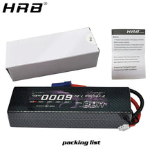 HRB Lipo Battery 2S 7.4V 6000mAh 60C XT60 T Deans TRX EC5 XT90 RC Parts Hard Case For Traxxas Airplanes Cars Boats 4x4 1/8 1/10