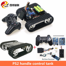 SZDOIT PS2 Gamepad Handle Control T101 Smart RC Robot Tank Chassis Kit Tracked Crawler Vehicle 33GB-520 Motor DIY For Arduino