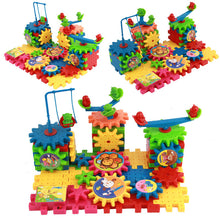 81Pcs/Set Electric Assembly Building Blocks Jigsaw Educational Toys For Children 3D Gears Model Building Kit Plastic Brick Gifts