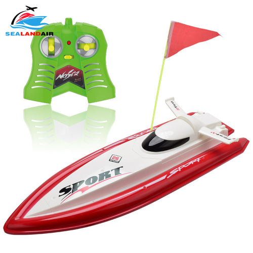 New Red/Blue Ship Radio Remote Control Boat Double Motor Mini RC Speedboat Toys Children Outdoor Racing Boats with Original Box