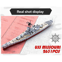 2631pcs war military series assemble Missouried battle ship model building blocks compatible legoed MOC bricks toys for children