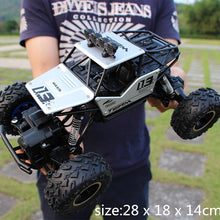 37cm1/12 RC Car 4WD Climbing Car 4x4 Double Motors Drive Bigfoot Car Remote Control Car Off-Road Vehicle Toys For Boys Kids Gift