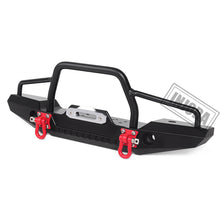 INJORA 1:10 RC Rock Car Metal Front Bumper with Led Light for Axial SCX10 90046 90047 Traxxas TRX-4 RC Crawler