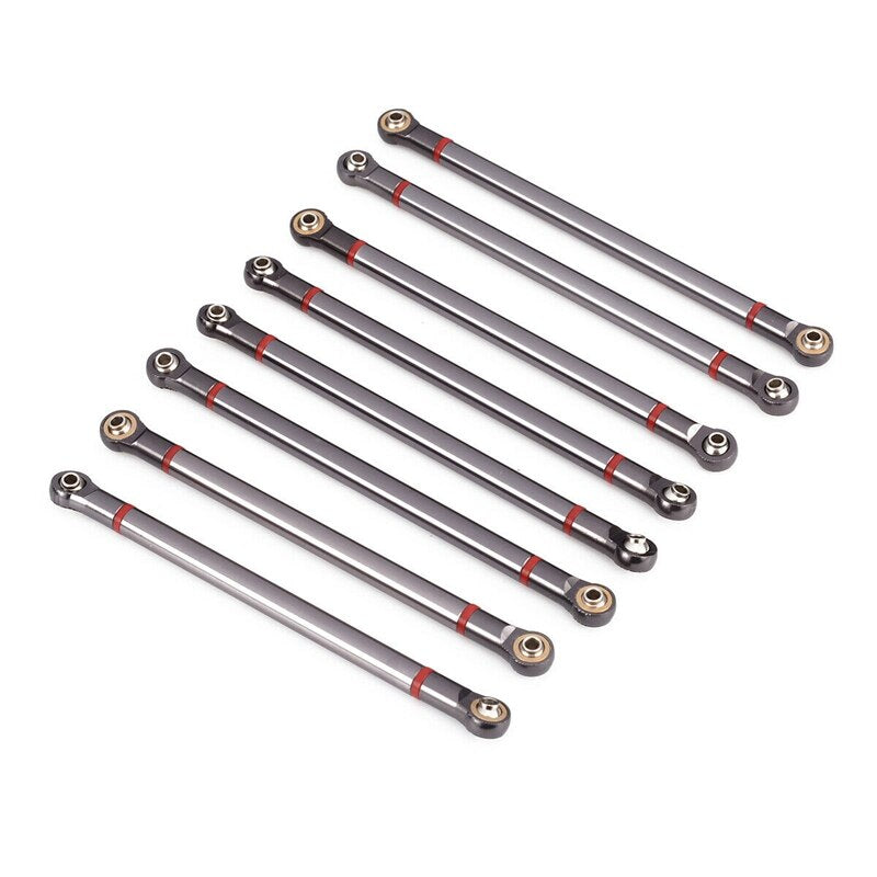 8Pcs Wheelbase Link Rod Aluminum Alloy Link Rod 313Mm for 1/10 Rc Car Crawler Axial Scx10