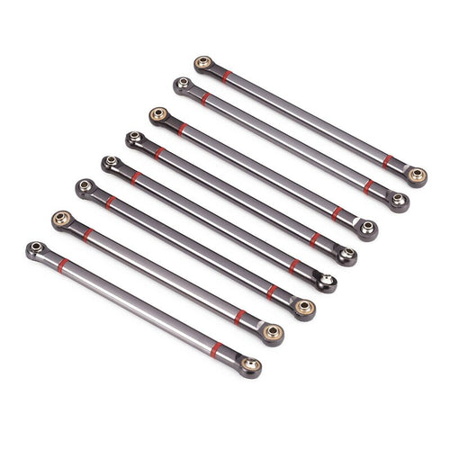 8Pcs Wheelbase Link Rod Aluminum Alloy Link Rod 313Mm for 1/10 Rc Car Crawler Axial Scx10
