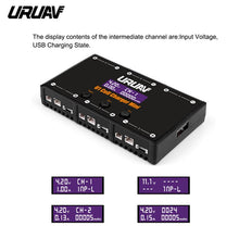 URUAV U1/U3 6 in 1 6X4.35W/18W 6X1A/1.5A DC 1S/2S/3S Battery Charger For 1S LIPO/LiHV Battery With USB Micro MCX mCPX MOLEX