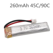 3.7V 260mAh 45C / 90C 1S 3.8V Lipo Battery PH2.0 Plug Connecor for Happymodel Mobula7 for US65 UK65 QX65 Drone FPV Part
