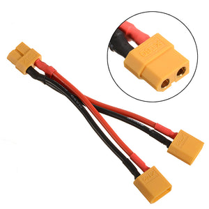 10cm XT60 Plug Power Parallel Battery Connector Cable Dual Y Extension Lines Cable Extension DIY Male&Female Battery Cable