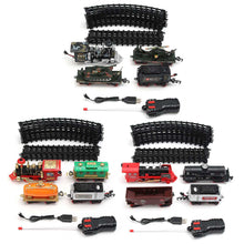 Electric Rechargeable Steam Smoke Train Model Truck Car Track Toy Remote Suit