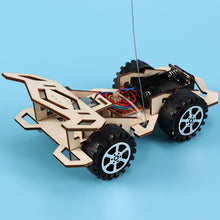 DIY RC Car Kids Toys Assembly Building Vehicle Toys Battery Powered Educational Toy Wooden Scientific Experiment Model Kits