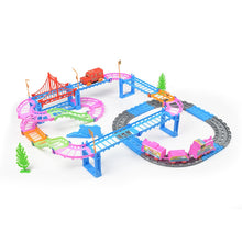 Children assembled railcar toys puzzle diy toys
