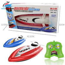 New Red/Blue Ship Radio Remote Control Boat Double Motor Mini RC Speedboat Toys Children Outdoor Racing Boats with Original Box
