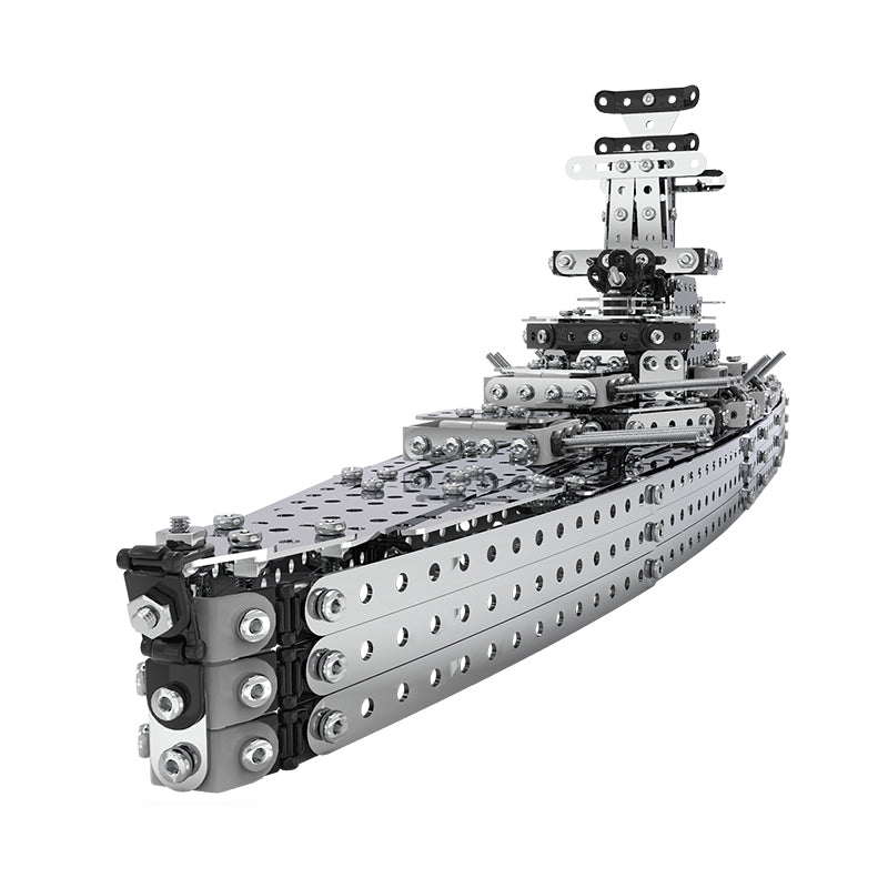 Cruiser Stainless Steel Assembled Model Building Block Brick Army Military Ship Model Battle War Ship Navy Vessel Boat Toy