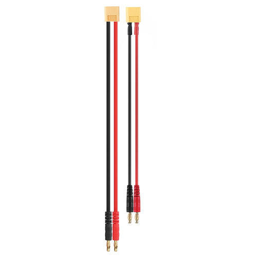 15/22cm 12/14/18AWG XT60 Male Female Plug to 4.0mm Banana Plug Silicone Cable for B6AC Charger