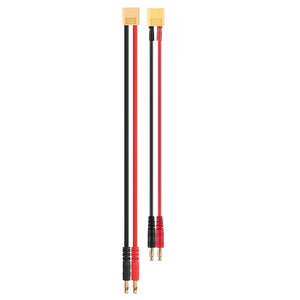 15/22cm 12/14/18AWG XT60 Male Female Plug to 4.0mm Banana Plug Silicone Cable for B6AC Charger