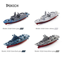 Pokich 2.4GHz 3CH Remote Control Boat Escort Frigate Carrier Ship Exquisite Model RC Warship Model
