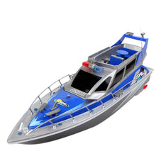 FBIL-Police Remote Control Boat 1:20 Police Speed Boat Rc Boat Electric Full Function Large 4-Channel Patrol Boat Remote Contr