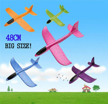 48cm Big Size Hand Launch Throwing Hand Throw Planes Inertial Foam EPP Airplane Toy Children Plane For Kids Blue Purple Pink