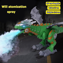 Electric Toy Large Format Walking Spray Dinosaur Robot With Light Sound Mechanical Dinosaurs Model Toy For Kids Children