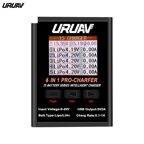 News URUAV 6 in 1 PRO 6x4.35W 6X1A Quadcopter Power Charging Battery Charger For 1S LiPO Battery Charger With Micro MX mCPX JST