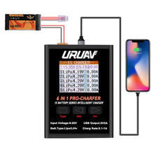 News URUAV 6 in 1 PRO 6x4.35W 6X1A Quadcopter Power Charging Battery Charger For 1S LiPO Battery Charger With Micro MX mCPX JST
