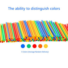 100Pcs 4D DIY Plastic Toys Straw Inserted Construction Building Blocks Kits Assembly Toys Blocks Bricks Christmas Gift for kids