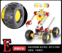 3set Large 3D Metal Puzzle Assemble Screw Building Blocks Kits Convertible Robot Model Teaching Toy for Student Educational Toys