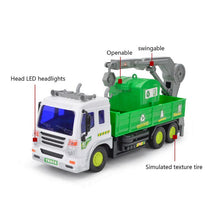 1:16 Large Garbage Truck Toys Kids Clean Car Boys Sanitation Trash Trucks Big Vehicle Alloy Car Model Children Christmas Gift