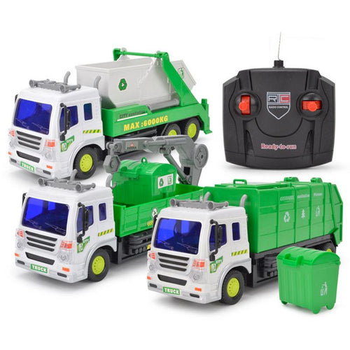 1:16 Large Garbage Truck Toys Kids Clean Car Boys Sanitation Trash Trucks Big Vehicle Alloy Car Model Children Christmas Gift