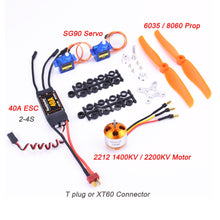 A2212 2212 1400KV / 2200KV Brushless Motor 40A ESC 6035 / 8060 Propeller SG90 9G Micro Servo for RC Fixed Wing Plane Helicopter