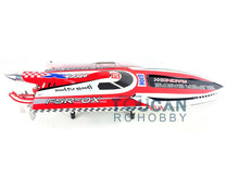 G30H ARTR-RC 54" 30CC Engine Gasoline Fiber Glass RC Racing Boat W/Remote Controller RED THZH0053