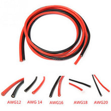 Hot Sale 2M AWG Soft Silicone Flexible Wire Cable 12-20 AWG (1 Meter Red + 1 Meter Black)