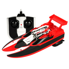 2.4G 4 Channels RC Speed Boat Racing Boat RC Water Toy for Swimming Pool Lake Remote Control Toys Summer Outdoor Toys- Blue