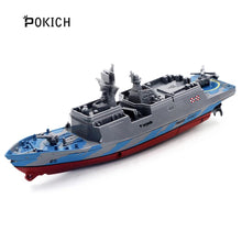Pokich 2.4GHz 3CH Remote Control Boat Escort Frigate Carrier Ship Exquisite Model RC Warship Model