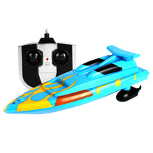 2.4G 4 Channels RC Speed Boat Racing Boat RC Water Toy for Swimming Pool Lake Remote Control Toys Summer Outdoor Toys- Blue