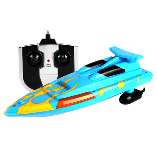 2.4G 4 Channels RC Speed Boat Racing Boat RC Water Toy for Swimming Pool Lake Remote Control Toys Summer Outdoor Toys- Blue