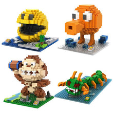 Pixels PacMan Micro Blocks Model DIY Assemble Action CartoonFigure Donkey Kong Qbert Building Kit Toy Boy Gift Cartoon 9617-9620